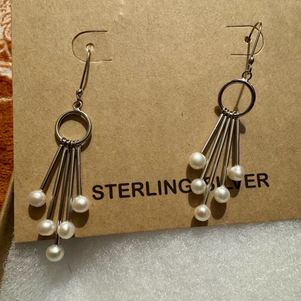 Sterling Silver Pearl Earrings